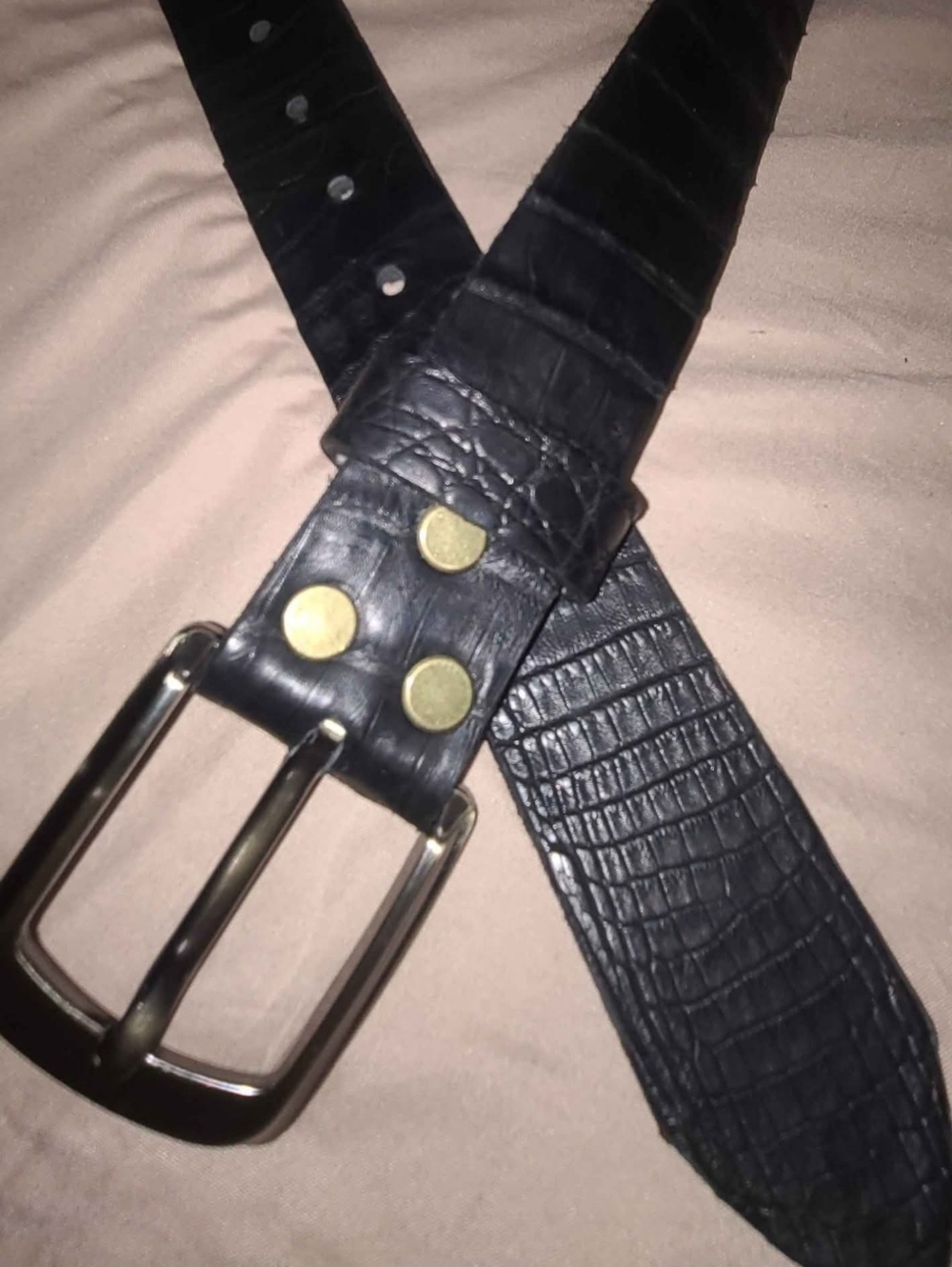 CUSTOM HANDMADE CAIMAN CROCODILE BELTS